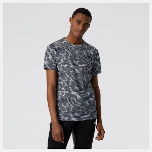 Tops New Balance Tenacity Printed Hombre Plateadas | EC 1583MA