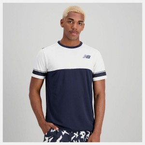 Tops New Balance Tournament Hombre Azules Blancas | EC 1585WY