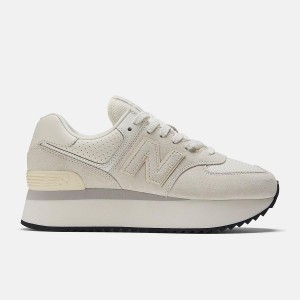 Zapatillas Lifestyle New Balance 574+ Mujer Blancas | EC 2303KI