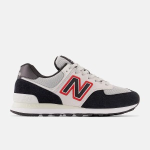 Zapatillas Lifestyle New Balance 574 Mujer Negras Blancas | EC 2281CE