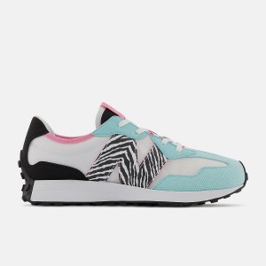 Zapatos New Balance 327 Niños Blancas Azules Claro | EC 1039WY