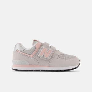 Zapatos New Balance 574 Core Hook & Loop Niños Gris Rosas Claro | EC 1129FM