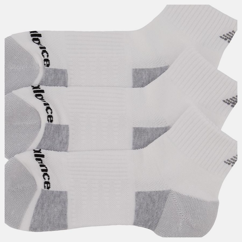 Calcetines New Balance Cushioned Ankle 6 Pack Hombre Blancas | EC 1275RW