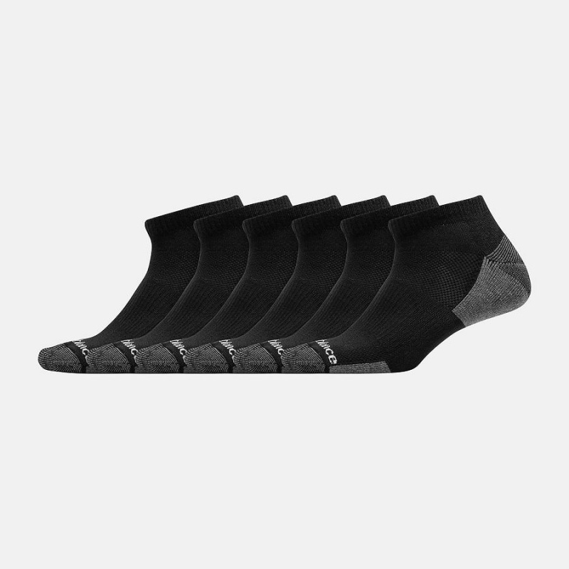 Calcetines New Balance Cushioned Low Cut 6 Pack Hombre Negras | EC 1277YU