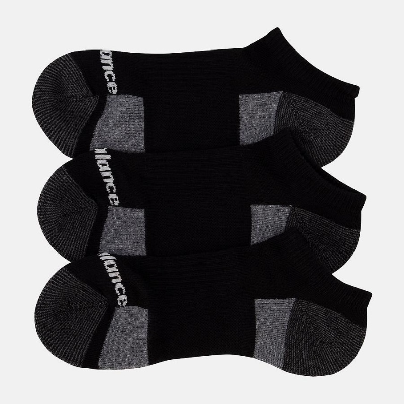 Calcetines New Balance Cushioned No Show 3 Pack Mujer Negras | EC 2034OR