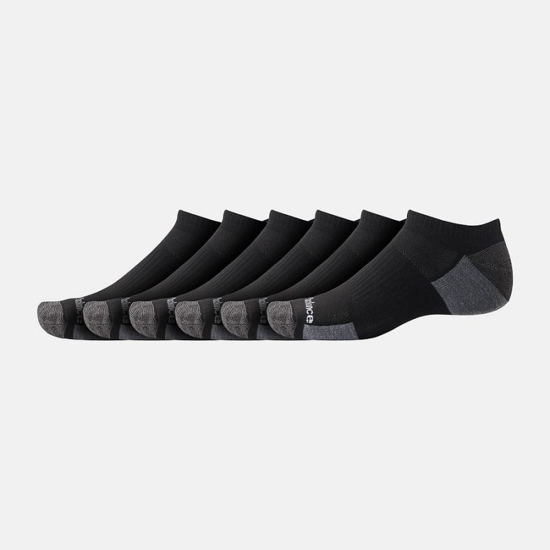 Calcetines New Balance Cushioned No Show 3 Pack Mujer Negras | EC 2034OR