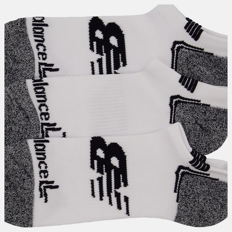 Calcetines New Balance No Show Run 3 Pack Mujer Blancas | EC 2038DN