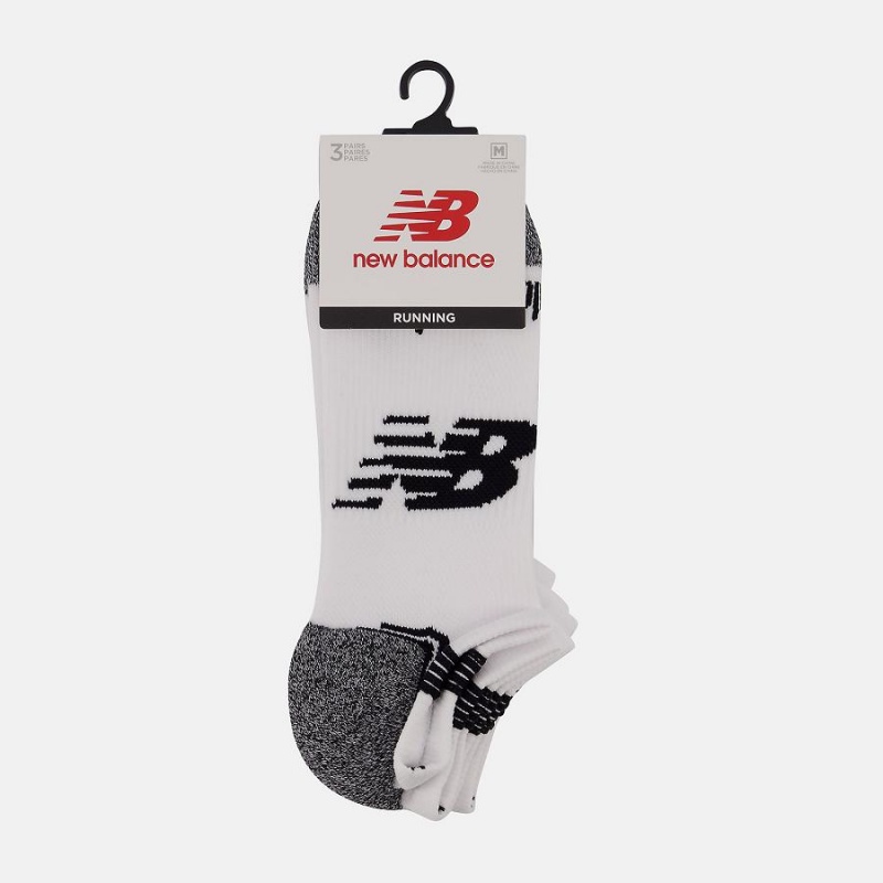 Calcetines New Balance No Show Run 3 Pack Mujer Blancas | EC 2038DN