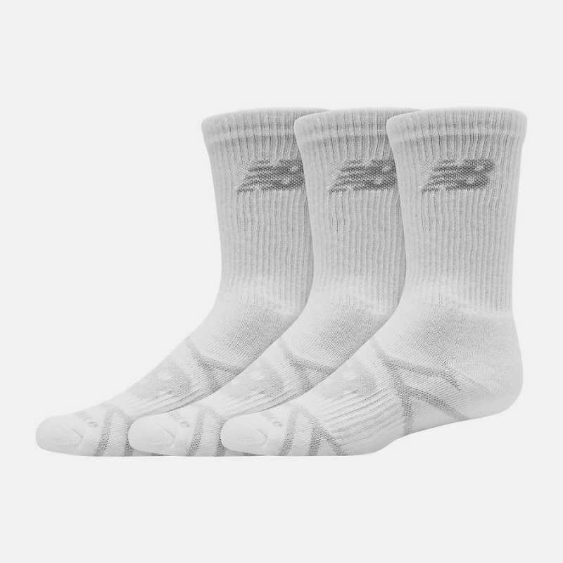 Calcetines New Balance Performance Crew 3 Pack Niños Blancas | EC 1030LH