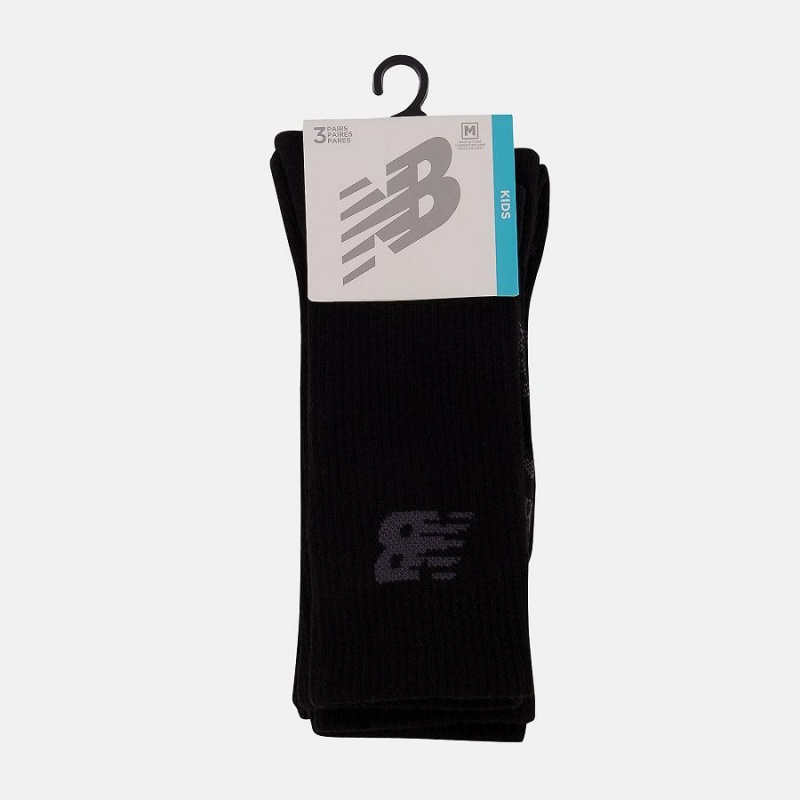 Calcetines New Balance Performance Crew 3 Pack Niños Negras | EC 1029KI