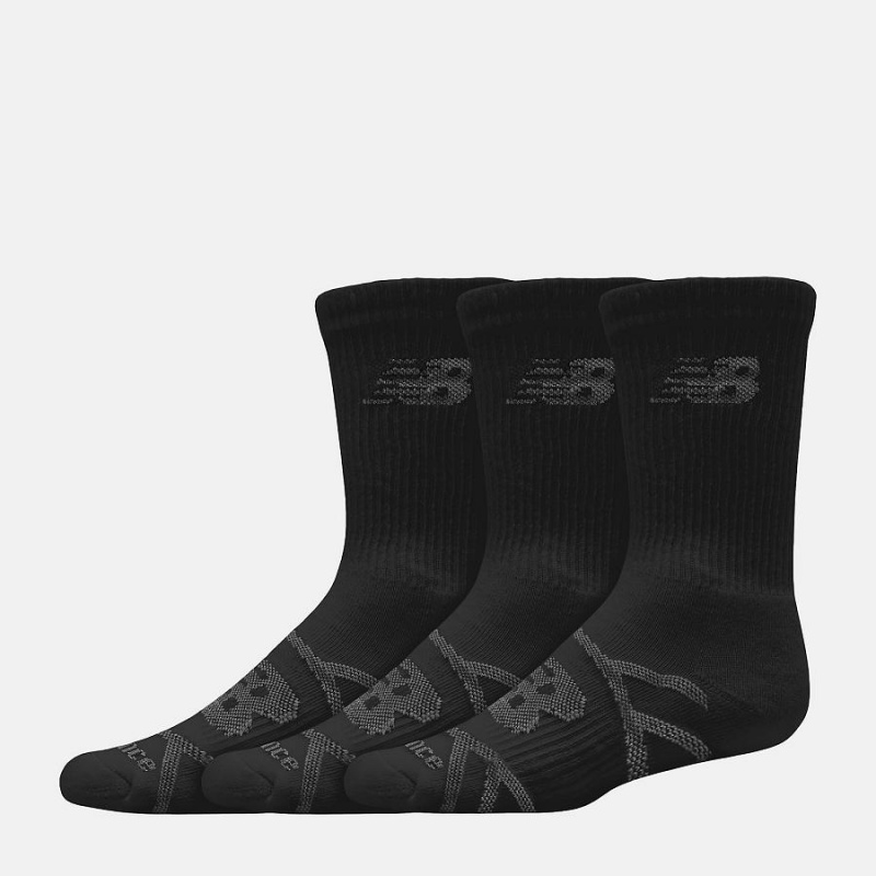 Calcetines New Balance Performance Crew 3 Pack Niños Negras | EC 1029KI