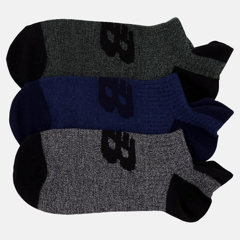 Calcetines New Balance Performance Invisible No Show 3 Pack Hombre Negras | EC 1286GL