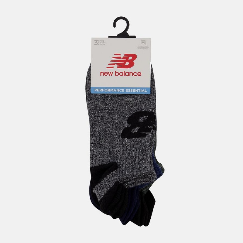 Calcetines New Balance Performance Invisible No Show 3 Pack Mujer Gris | EC 2041HK