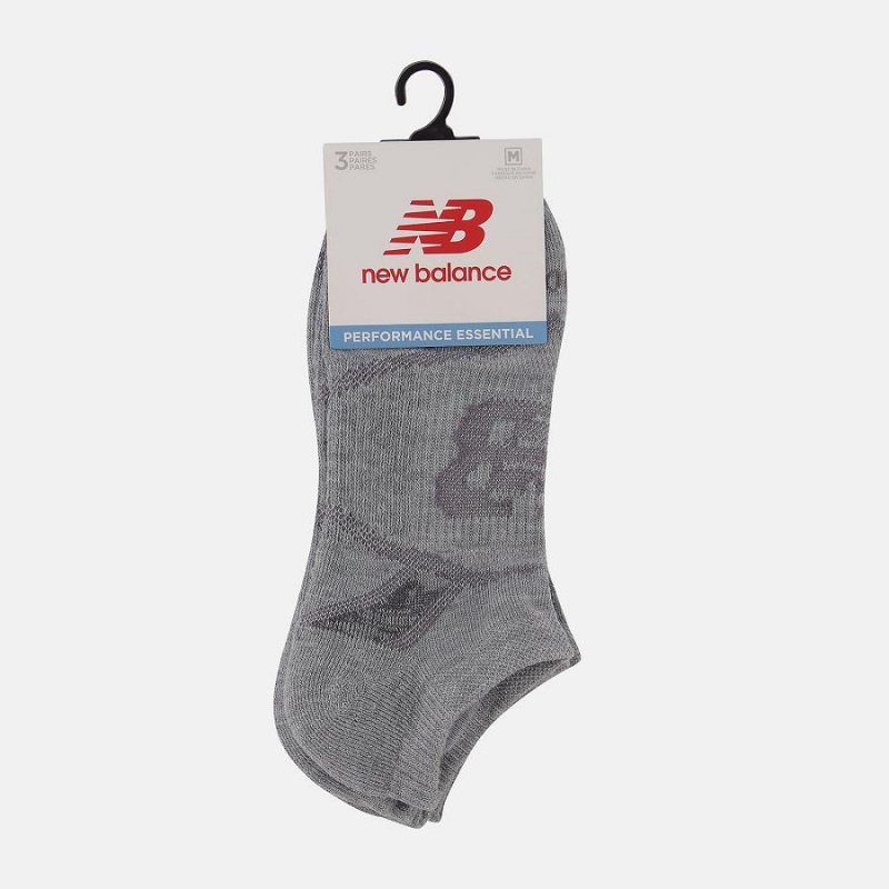 Calcetines New Balance Performance No Show 3 Pack Mujer Gris | EC 2042JJ