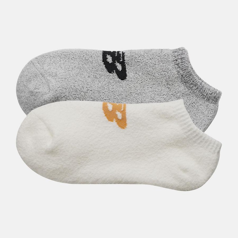 Calcetines New Balance Room No Show 2 Pack Mujer Beige | EC 2043KI
