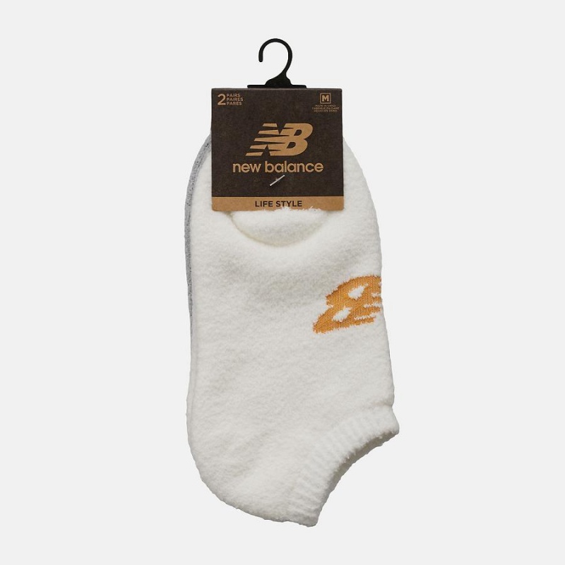 Calcetines New Balance Room No Show 2 Pack Mujer Beige | EC 2043KI