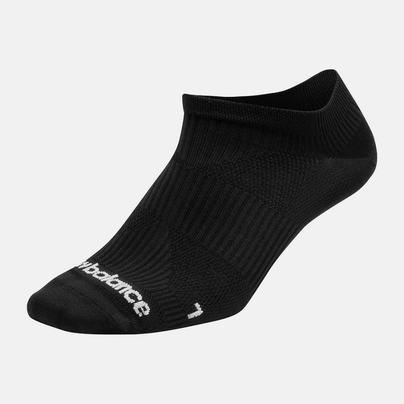 Calcetines New Balance Run Flat Knit No Show 1 Pair Hombre Negras | EC 1290LH