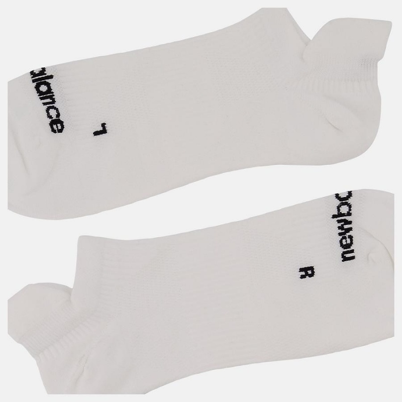 Calcetines New Balance Run Flat Knit Tab No Show 1 Pair Mujer Blancas | EC 2046XF