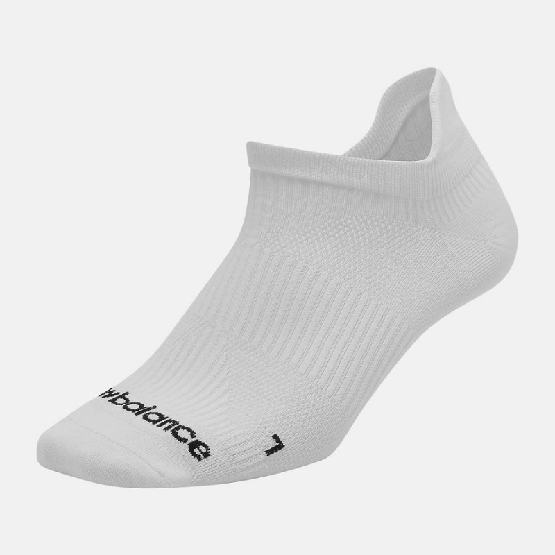 Calcetines New Balance Run Flat Knit Tab No Show 1 Pair Mujer Blancas | EC 2046XF