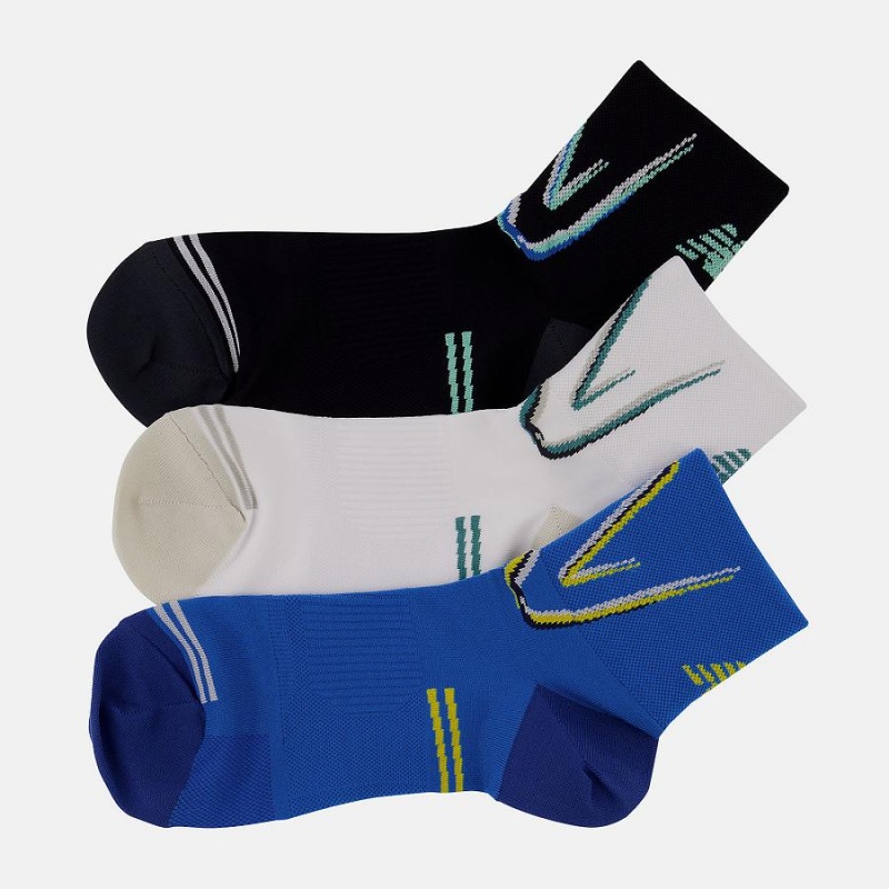 Calcetines New Balance Run Impact Ankle 3 Pack Mujer Azules | EC 2047CE