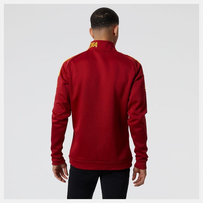 Chaquetas New Balance AS Roma Pre-Game Hombre Rojas | EC 1345CE