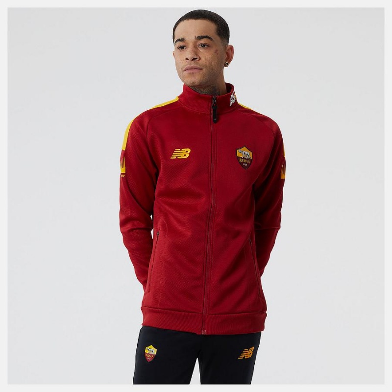 Chaquetas New Balance AS Roma Pre-Game Hombre Rojas | EC 1345CE