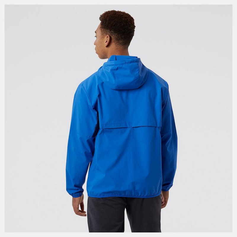 Chaquetas New Balance Athletics Amplified Windbreaker Hombre Azules | EC 1349MA
