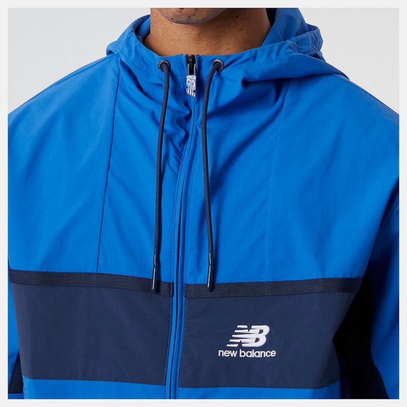 Chaquetas New Balance Athletics Amplified Windbreaker Hombre Azules | EC 1349MA