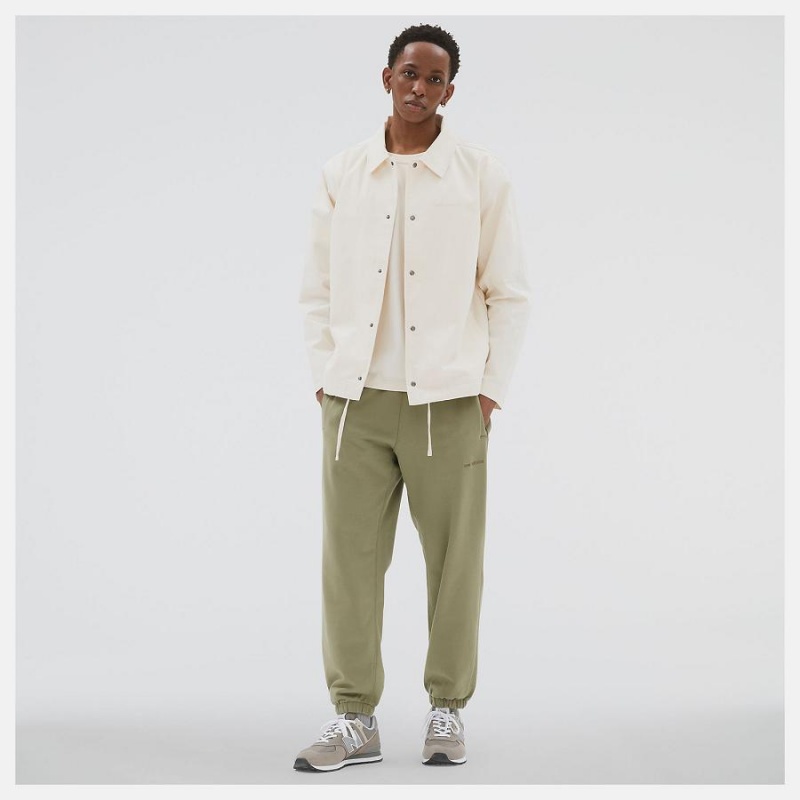 Chaquetas New Balance Athletics Nature State Coaches Hombre Blancas | EC 1350QZ