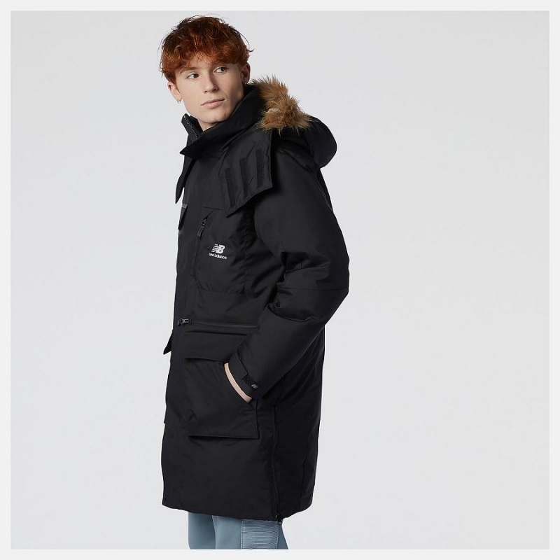 Chaquetas New Balance Athletics Utility Down Parka Hombre Negras | EC 1351WY