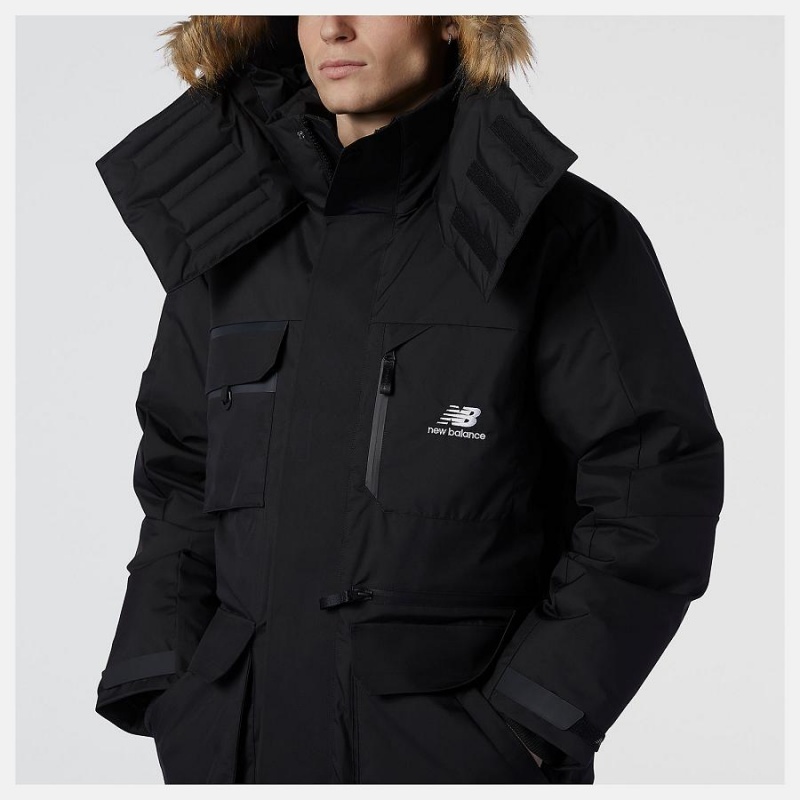 Chaquetas New Balance Athletics Utility Down Parka Hombre Negras | EC 1351WY