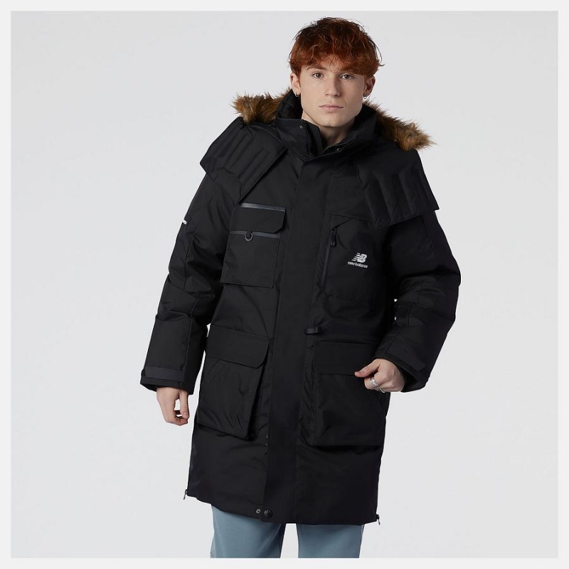 Chaquetas New Balance Athletics Utility Down Parka Hombre Negras | EC 1351WY