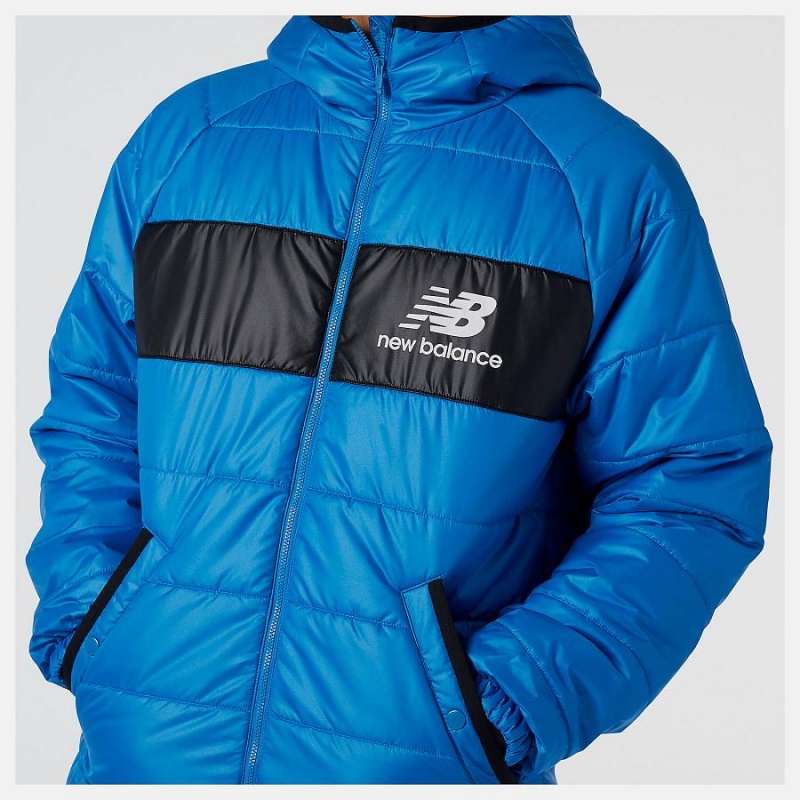Chaquetas New Balance Athletics Winterized Synthetic Puffer Hombre Azules | EC 1352EX