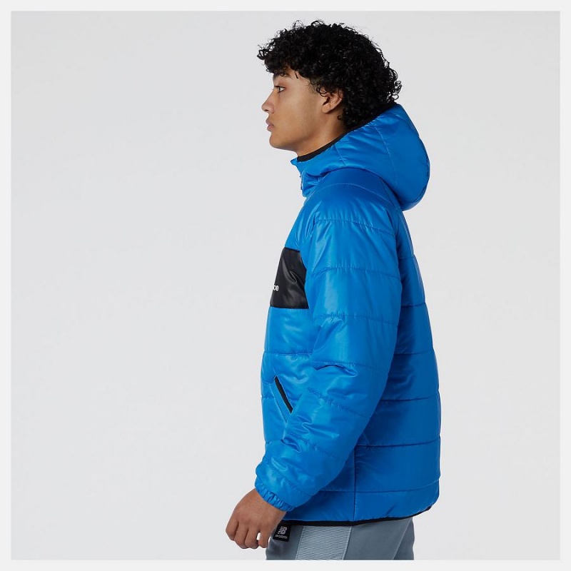 Chaquetas New Balance Athletics Winterized Synthetic Puffer Hombre Azules | EC 1352EX