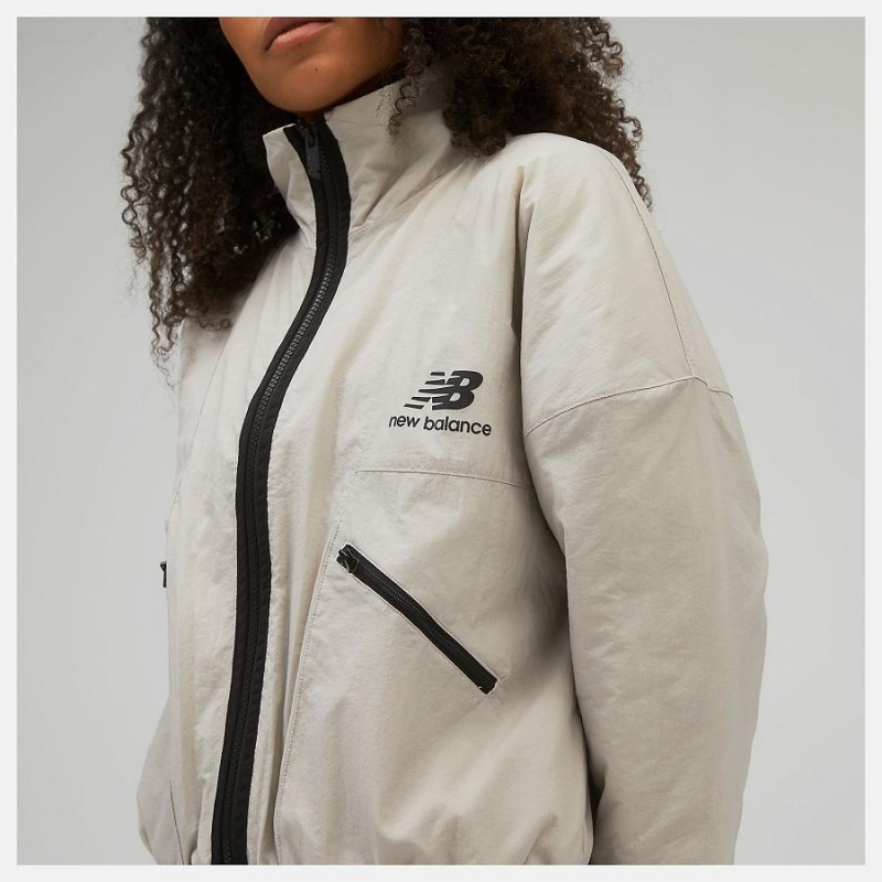 Chaquetas New Balance Athletics Winterized Mujer Beige | EC 2062AP