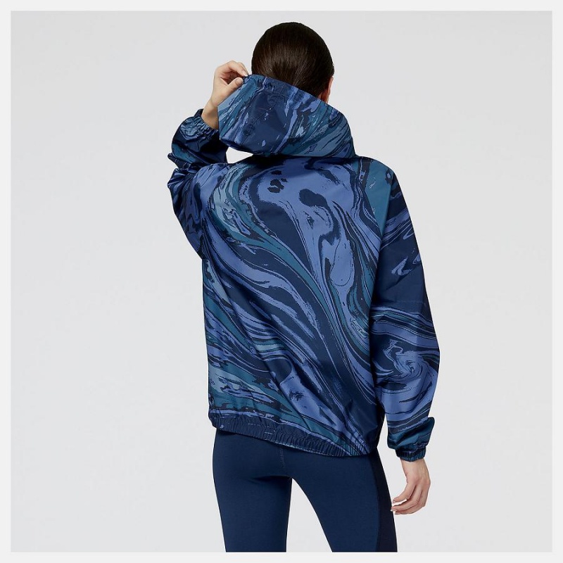Chaquetas New Balance Essentials New Wave Mujer Azules | EC 2064DN