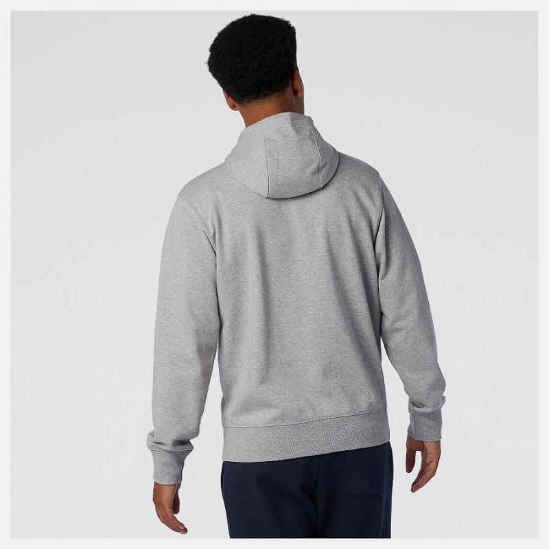 Chaquetas New Balance Essentials Stacked Full Zip Hombre Gris | EC 1353RW