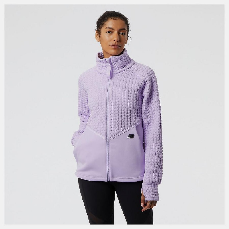 Chaquetas New Balance Heatloft Athletic Mujer Moradas | EC 2066GL