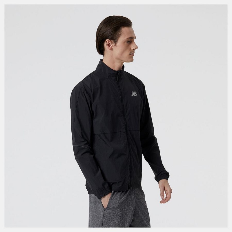 Chaquetas New Balance Impact Run Packable Hombre Negras | EC 1356UT
