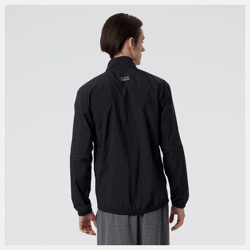 Chaquetas New Balance Impact Run Packable Hombre Negras | EC 1356UT