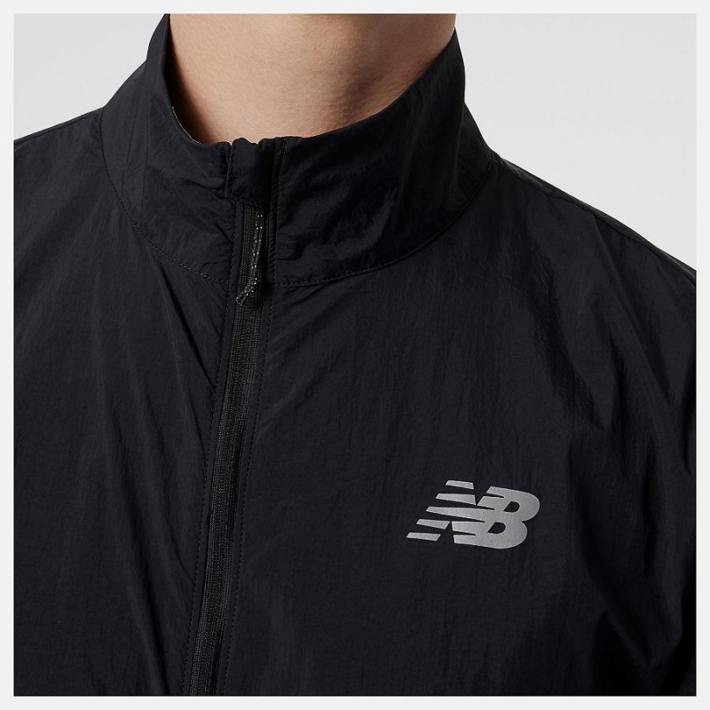 Chaquetas New Balance Impact Run Packable Hombre Negras | EC 1356UT