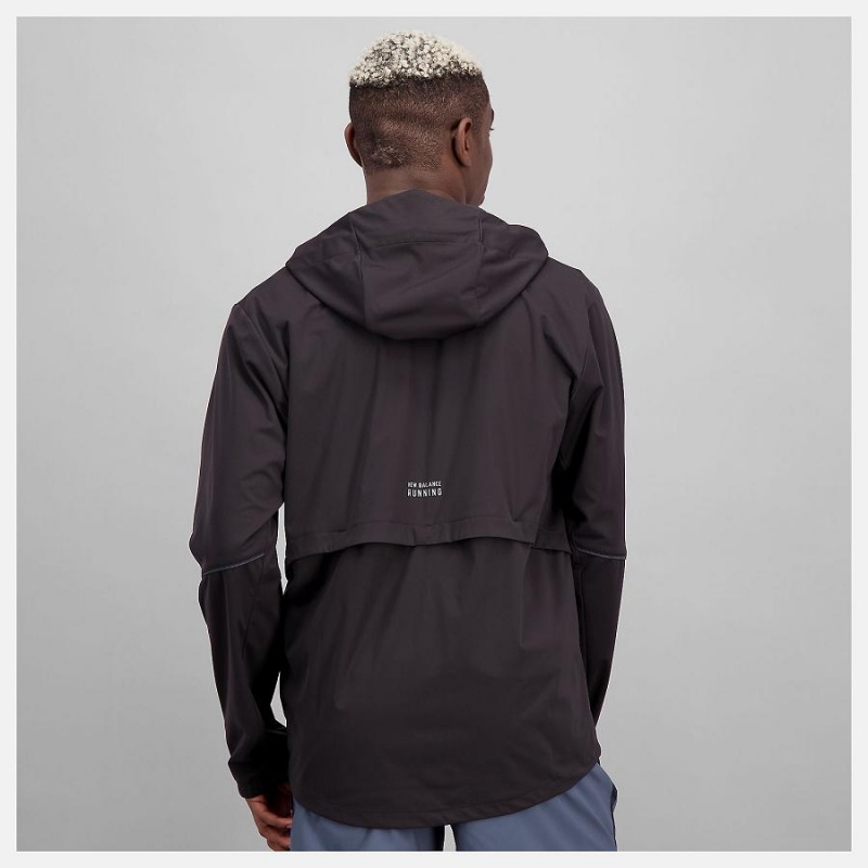 Chaquetas New Balance Impact Run Water Defy Hombre Negras | EC 1357IS