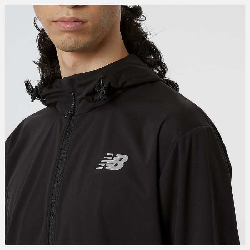 Chaquetas New Balance Impact Run Water Defy Hombre Negras | EC 1357IS