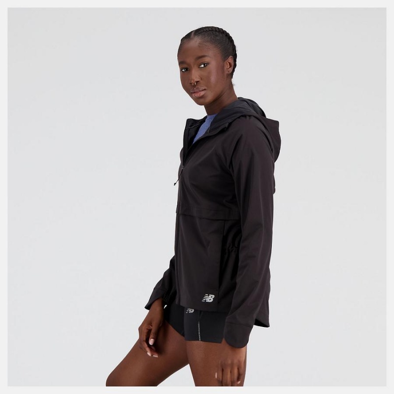 Chaquetas New Balance Impact Run Water Defy Mujer Negras | EC 2068JJ