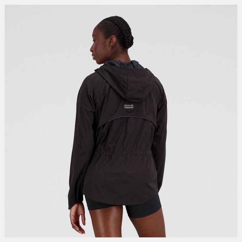 Chaquetas New Balance Impact Run Water Defy Mujer Negras | EC 2068JJ