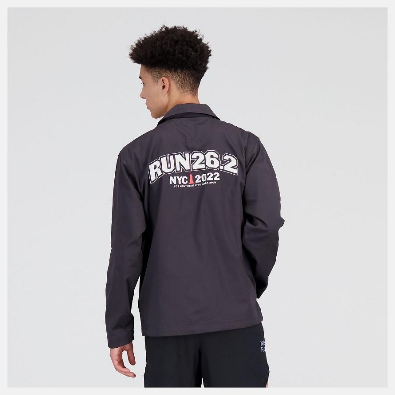 Chaquetas New Balance NYC Marathon Athletics Nature State Coaches Hombre Negras | EC 1360AP