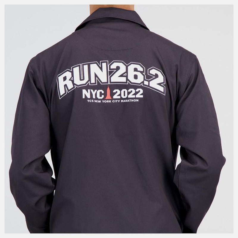 Chaquetas New Balance NYC Marathon Athletics Nature State Coaches Hombre Negras | EC 1360AP