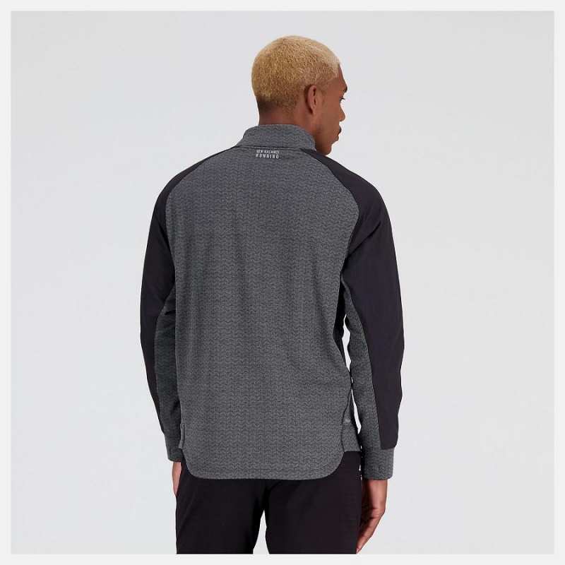 Chaquetas New Balance NYC Marathon Finisher Heat Grid Hombre Negras | EC 1362DN