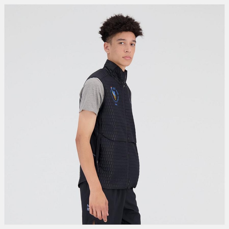 Chaquetas New Balance NYC Marathon Heat Grid Hombre Negras | EC 1364GL