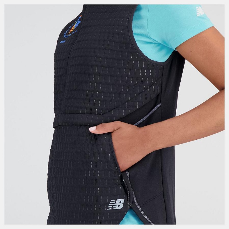 Chaquetas New Balance NYC Marathon Heat Grid Mujer Negras | EC 2076NB